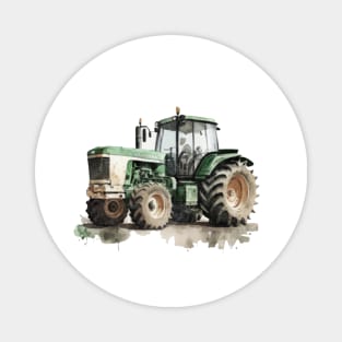 tractor for farmer watercolor Magnet